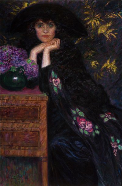 Violette Kadın Portresi Figürü, 1920. by Lionne