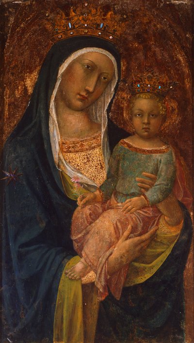 Çocuklu Madonna Lippo Vanni (1344'ten 1375'e kadar aktif), Radicondoli Parish Church, Siena by Lippo Vanni