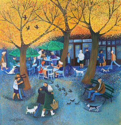 Apero Time 2016 (kağıt üzerine akrilik mürekkepler) by Lisa Graa Jensen