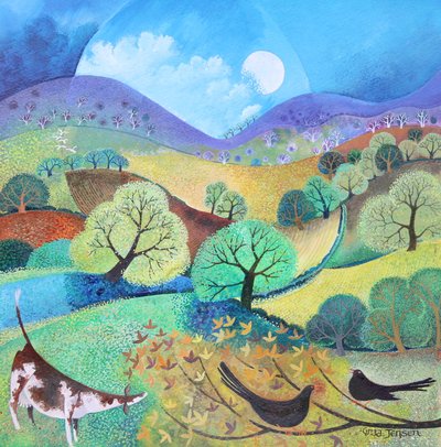 English Meadow 2019 (kağıt üzerinde akrilik) by Lisa Graa Jensen