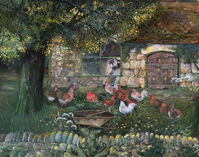 Tavuk Evi, 1988 (mürekkepler, guaj) by Lisa Graa Jensen