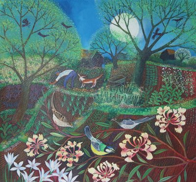 Hanımeli, 2016, (kağıt üzerine akrilik mürekkepler) by Lisa Graa Jensen