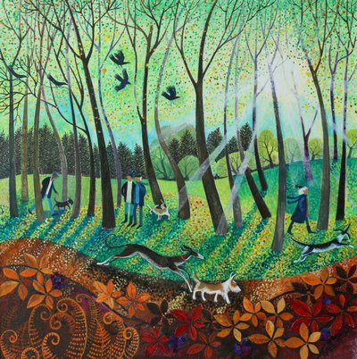 Morning Rays, 2016, (kağıt üzerine akrilik mürekkepler) by Lisa Graa Jensen