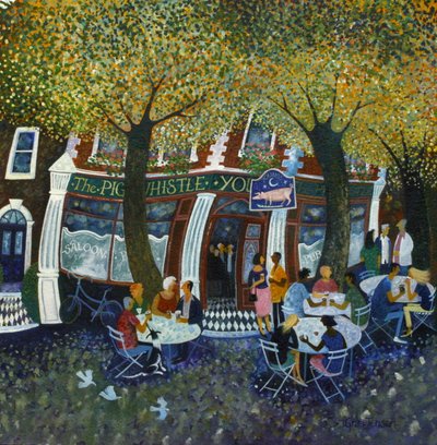 Pig and Whistle, 2011,(kağıt üzerine akrilik) by Lisa Graa Jensen