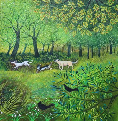 Üç Arkadaş, 2024 (tuval üzerine akrilik) by Lisa Graa Jensen