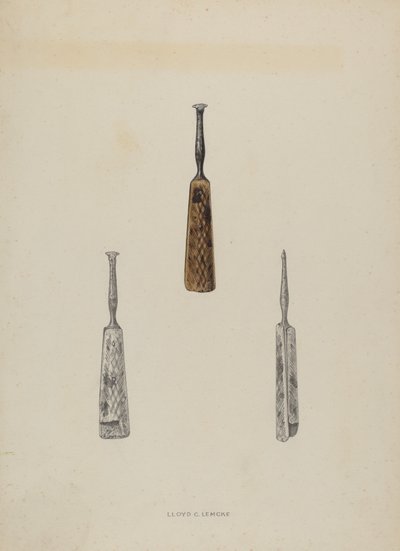 Deri Kılavuz İşaretleyici, c. 1937. by Lloyd Charles Lemcke