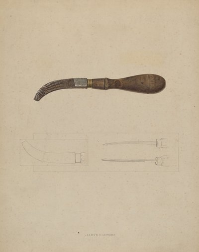 Ahşap Peg Dosyası, c. 1937. by Lloyd Charles Lemcke