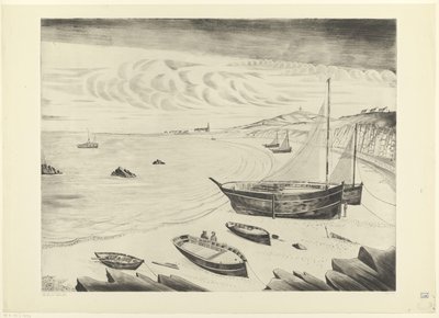 Les Vaisseux plajına demirlemiş sekiz gemi (orijinal başlık) by Lodewijk Schelfhout (signed by artist)