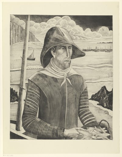 Breton vidası Breton Fisherman II (orijinal başlık) by Lodewijk Schelfhout (signed by artist)