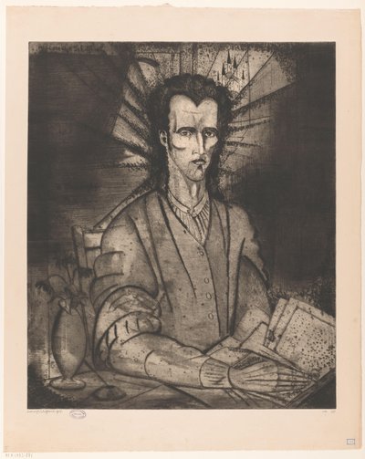 Filosoof Le Philosophe (nesne üzerindeki orijinal başlık) by Lodewijk Schelfhout (signed by artist)
