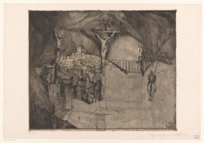 Golgotha I (orijinal başlık) by Lodewijk Schelfhout (signed by artist)