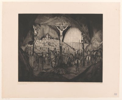 Golgotha I (orijinal başlık) by Lodewijk Schelfhout (signed by artist)