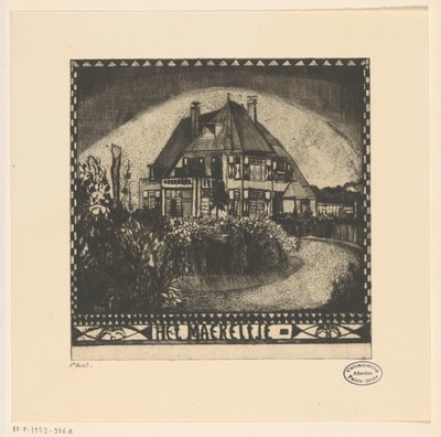 Het Maereltje (nesne üzerindeki orijinal başlık) by Lodewijk Schelfhout (signed by artist)
