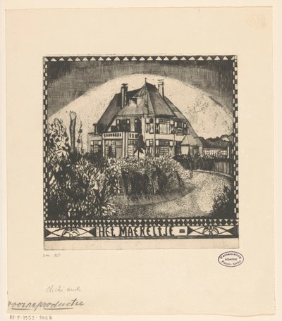 Het Maereltje (nesne üzerindeki orijinal başlık) by Lodewijk Schelfhout (signed by artist)