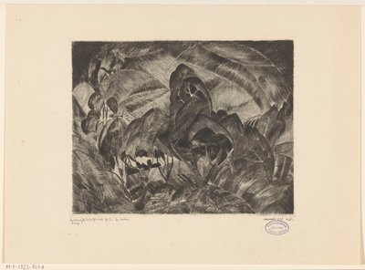 Ağaçlar ile tepelik manzara Les Arbres (nesne üzerindeki orijinal başlık) by Lodewijk Schelfhout (signed by artist)