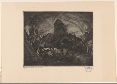 Ağaçlar ile tepelik manzara Les Arbres (nesne üzerindeki orijinal başlık) by Lodewijk Schelfhout (signed by artist)