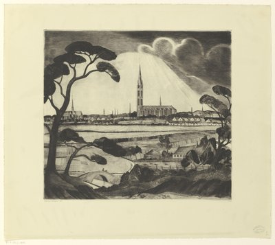 Hilversum ve çevresi Hilversum (orijinal başlık) by Lodewijk Schelfhout (signed by artist)
