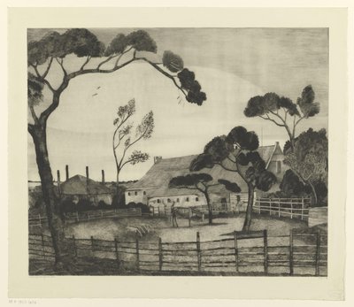 Çiftlik ve mera ile Hollanda manzarası Paysage Hollandais (orijinal başlık) by Lodewijk Schelfhout (signed by artist)