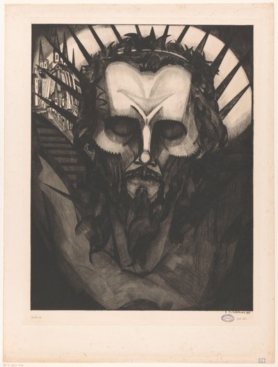 İsa Tête de Christ I Başkanı (orijinal başlık) by Lodewijk Schelfhout (signed by artist)