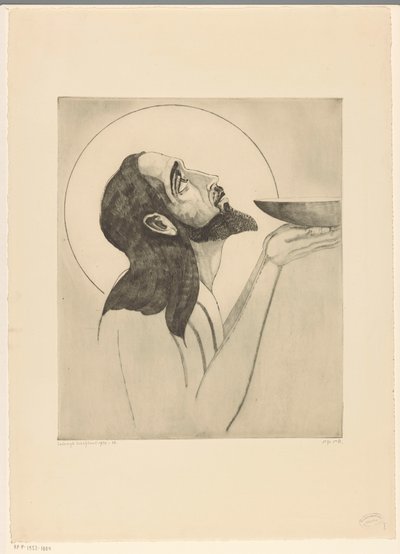 Johannes de Doper Vaftizci Yahya (orijinal başlık) by Lodewijk Schelfhout (signed by artist)