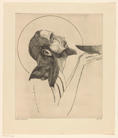 Johannes de Doper Vaftizci Yahya (orijinal başlık) by Lodewijk Schelfhout (signed by artist)