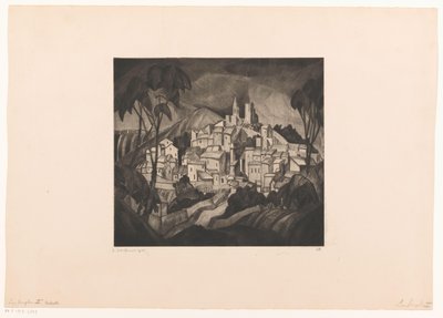 Les Angles II (orijinal başlık) by Lodewijk Schelfhout (signed by artist)