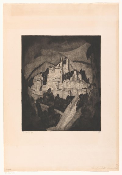 Les Angles I (orijinal başlık) by Lodewijk Schelfhout (signed by artist)