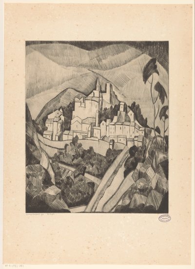 Les Angles I (nesne üzerindeki orijinal başlık) by Lodewijk Schelfhout (signed by artist)