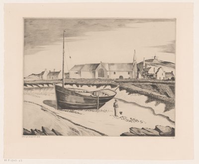 kıyı yerleşimi La Baie de St. Pierre (orijinal başlık) by Lodewijk Schelfhout (signed by artist)