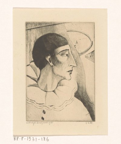 Pierrot IV (orijinal başlık) by Lodewijk Schelfhout (signed by artist)