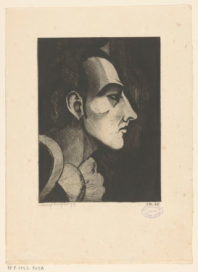 Pierrot I (orijinal başlık) by Lodewijk Schelfhout (signed by artist)