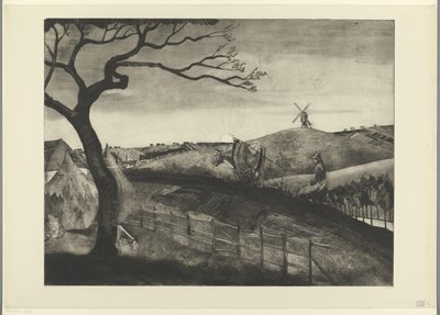 Etikhove Laboreur Flamand'da öküzle çiftçilik yapan çiftçi (orijinal başlık) by Lodewijk Schelfhout (signed by artist)