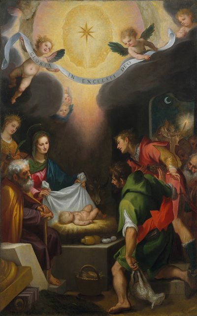 İskenderiyeli Azize Katerina ile Çobanların Tapınması, 1599. by Lodovico Cigoli