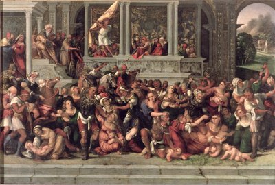 Masumların Katliamı (panel) by Lodovico Mazzolino