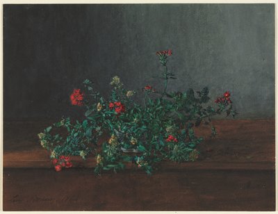 Kır Çiçekleriyle Natürmort, 1864. by Léon Bonvin