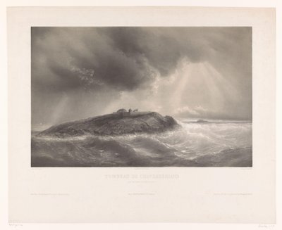 Graf van Francois-Rene de Chateaubriand Chateaubriand Mezarı (Ilot du Grand Bey, Rade de St. Malo) (nesne üzerindeki başlık) by Léon Jean Baptiste Sabatier