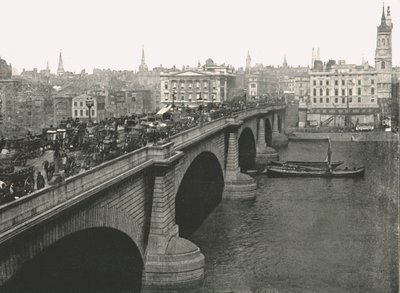 Kuzeye bakan Londra Köprüsü, 1895. by London Stereoscopic and Photographic Co