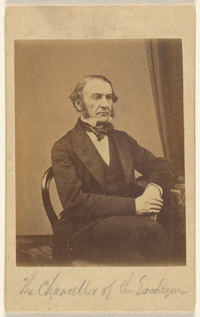 [William Ewart Gladstone, Maliye Bakanı] by London Stereoscopic and Photographic Company