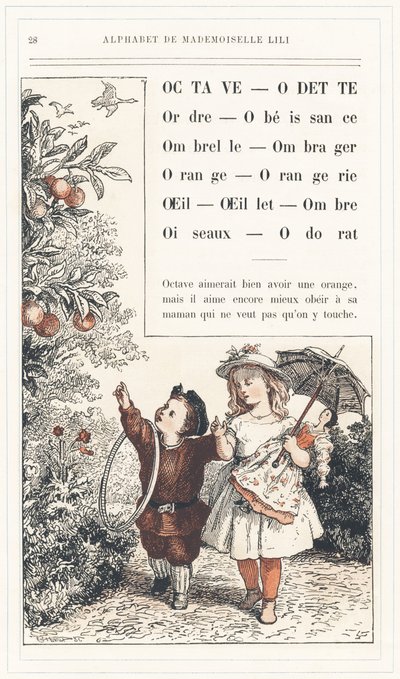 Octave, Odette, Order, Obedience, Umbrella, Shadow, Orange, Orangerie, Eye, Carnation, Shadow, Birds, Smell, sayfa 28 - Mademoiselle Lili