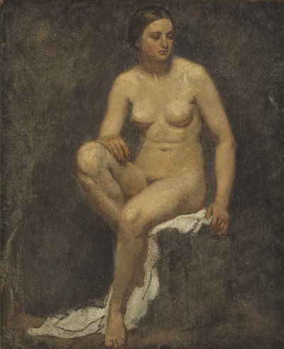 Thomas Couture Stüdyosunda Çıplak Kadın by Lorenz Frølich