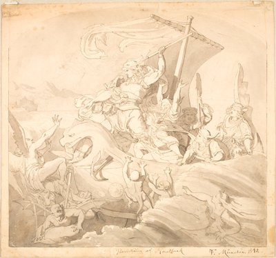 denizin üzerinde Frithiof by Lorenz Frølich