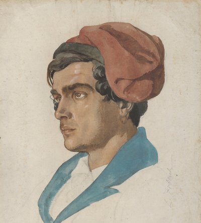 Capri'den Bir Balıkçının Baş Araştırması, yaklaşık. 1849. by Lorenz Frølich