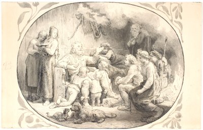 "Millet eve gidiyor" bölümü için çizim by Lorenz Frølich