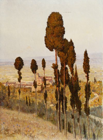 San Francesco, Assisi (tuval üzerine yağlı boya) by Lorenzo Cecconi