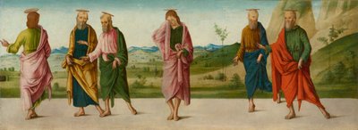 Katafalk Mucizesi (panel C), yaklaşık 1500-1506 (panelde tempera) by Lorenzo Costa