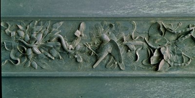 Heykel çerçevesi, kuzey kapısının detayı. Düşük kabartma bronz by Lorenzo Ghiberti