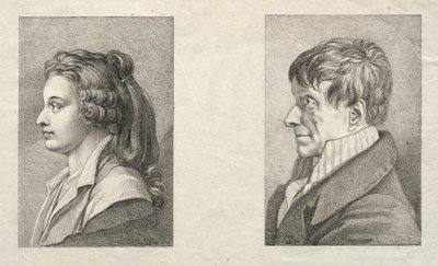 Bir Kadın ve Bir Adamın Profil Portresi by Lorenzo II Quaglio