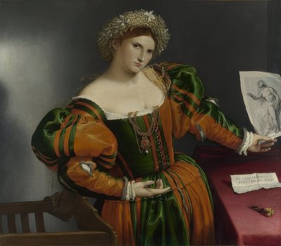 Bir kadının portresi (Lucretia). 1530-32 civarı by Lorenzo Lotto