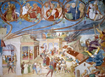 Aziz Barbara Şehitliği, Aziz Barbara Hikayelerinden detay by Lorenzo Lotto