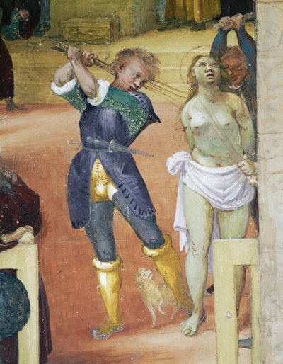Aziz Barbara Şehitliği, Aziz Barbara Hikayelerinden detay by Lorenzo Lotto